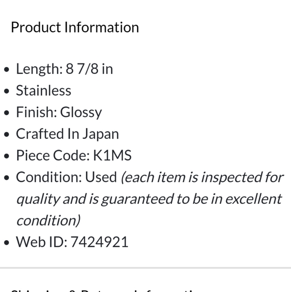 Springtime Japan stainless butter dinner knife silverware flatware set of 8 - Picture 6 of 6